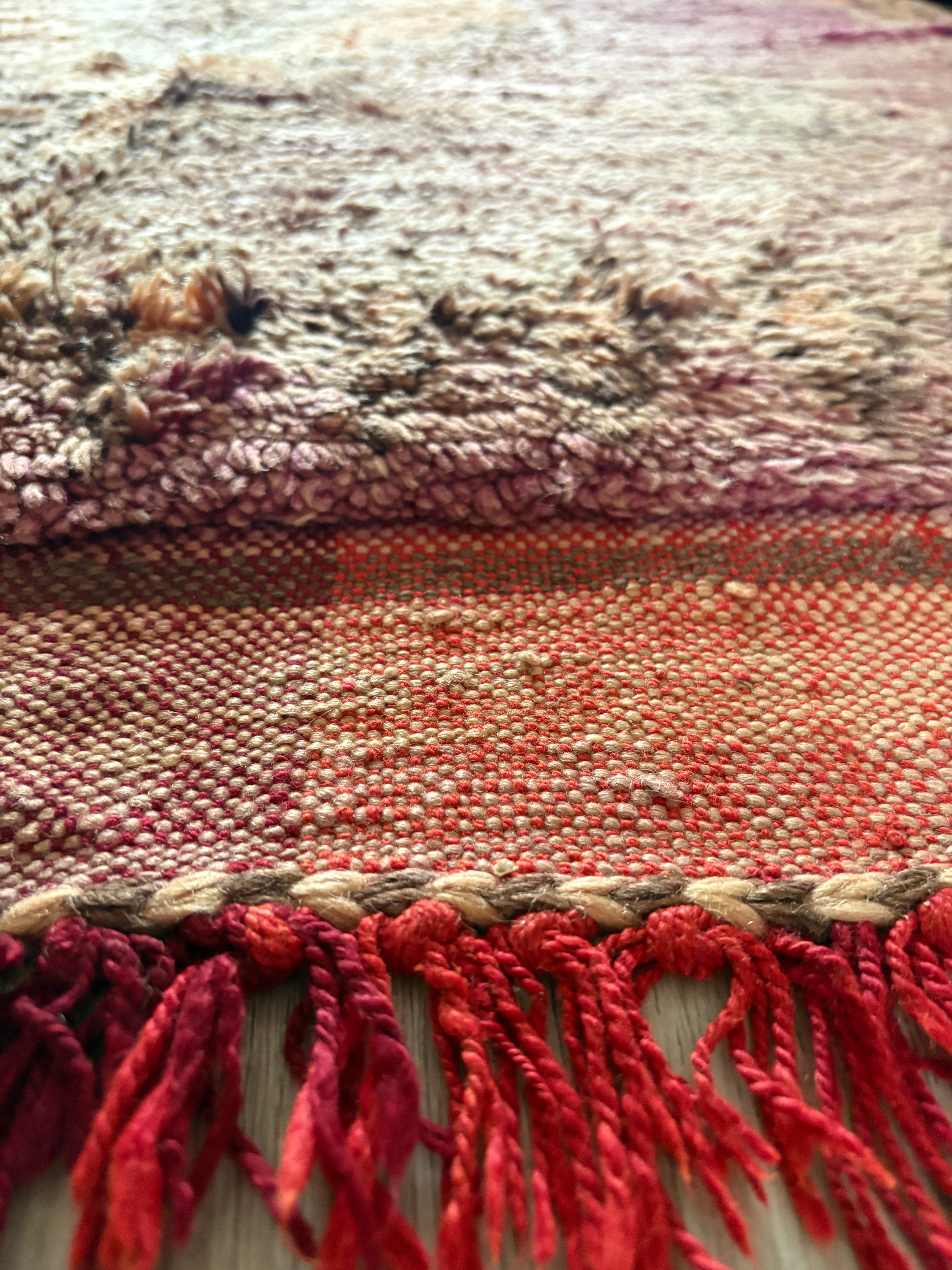 Vintage Moroccan Boujad Rug – Handwoven Berber Wool Carpet