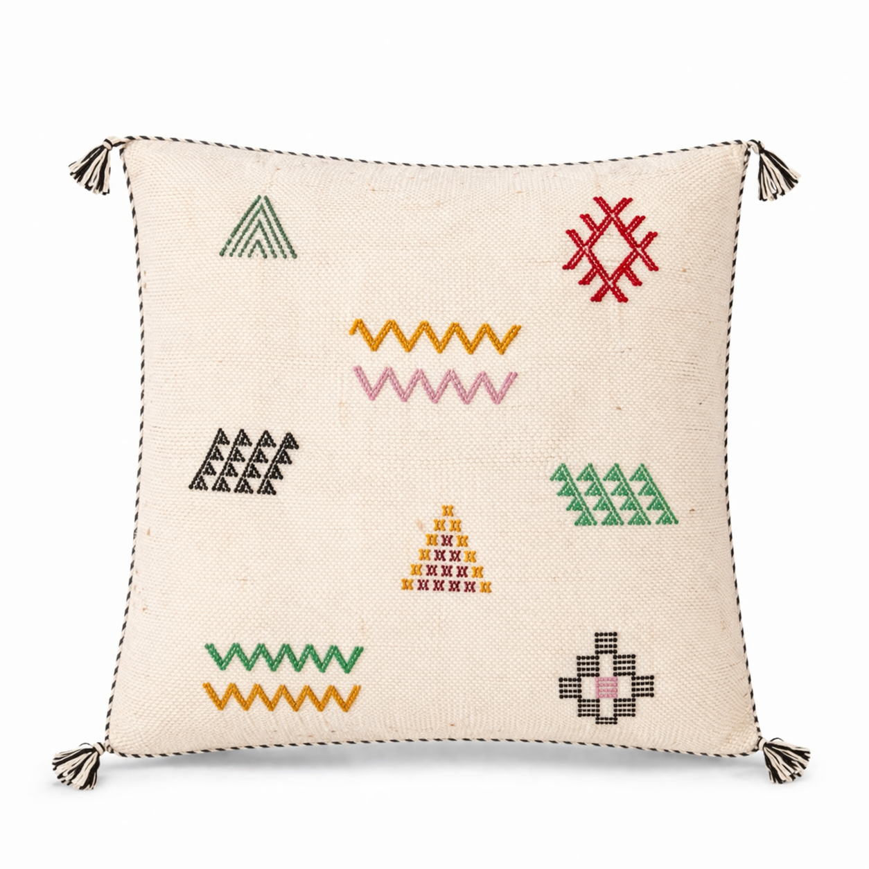 Moroccan Handmade Embroidered Pillow Cover