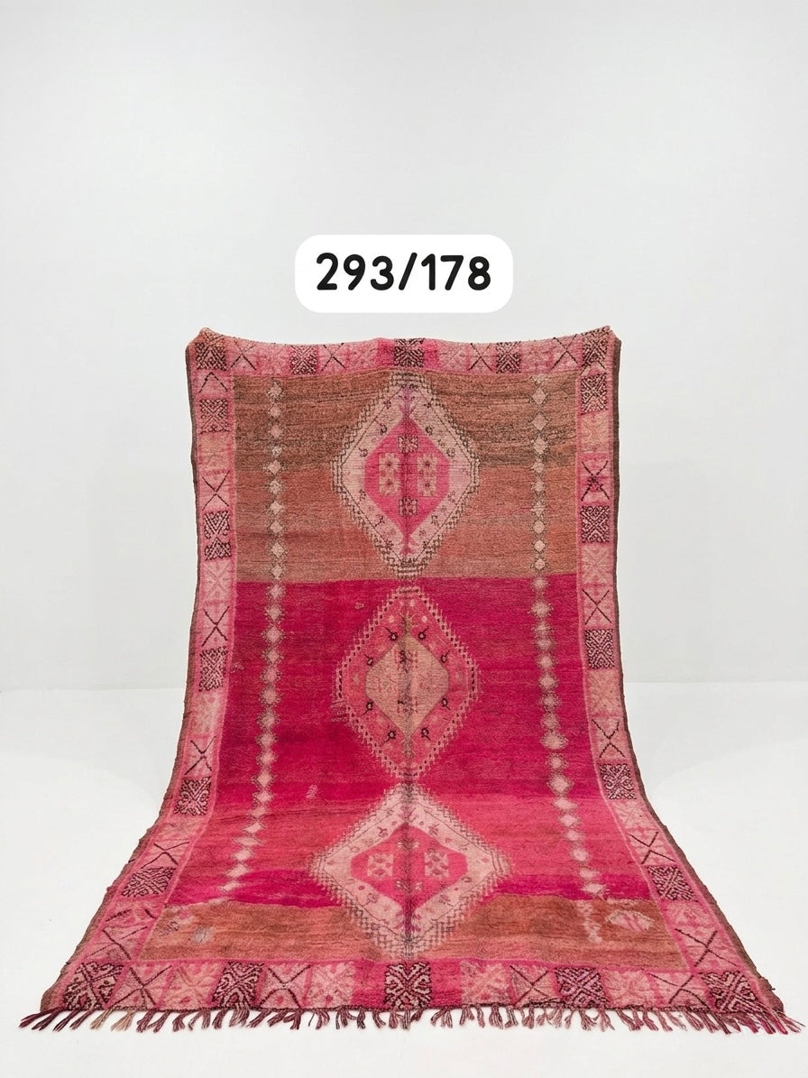 Vintage Moroccan Boujaad Rug – 293 × 178 cm