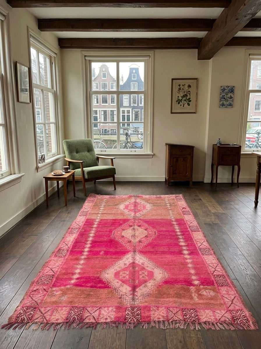 Vintage Moroccan Boujaad Rug – 293 × 178 cm