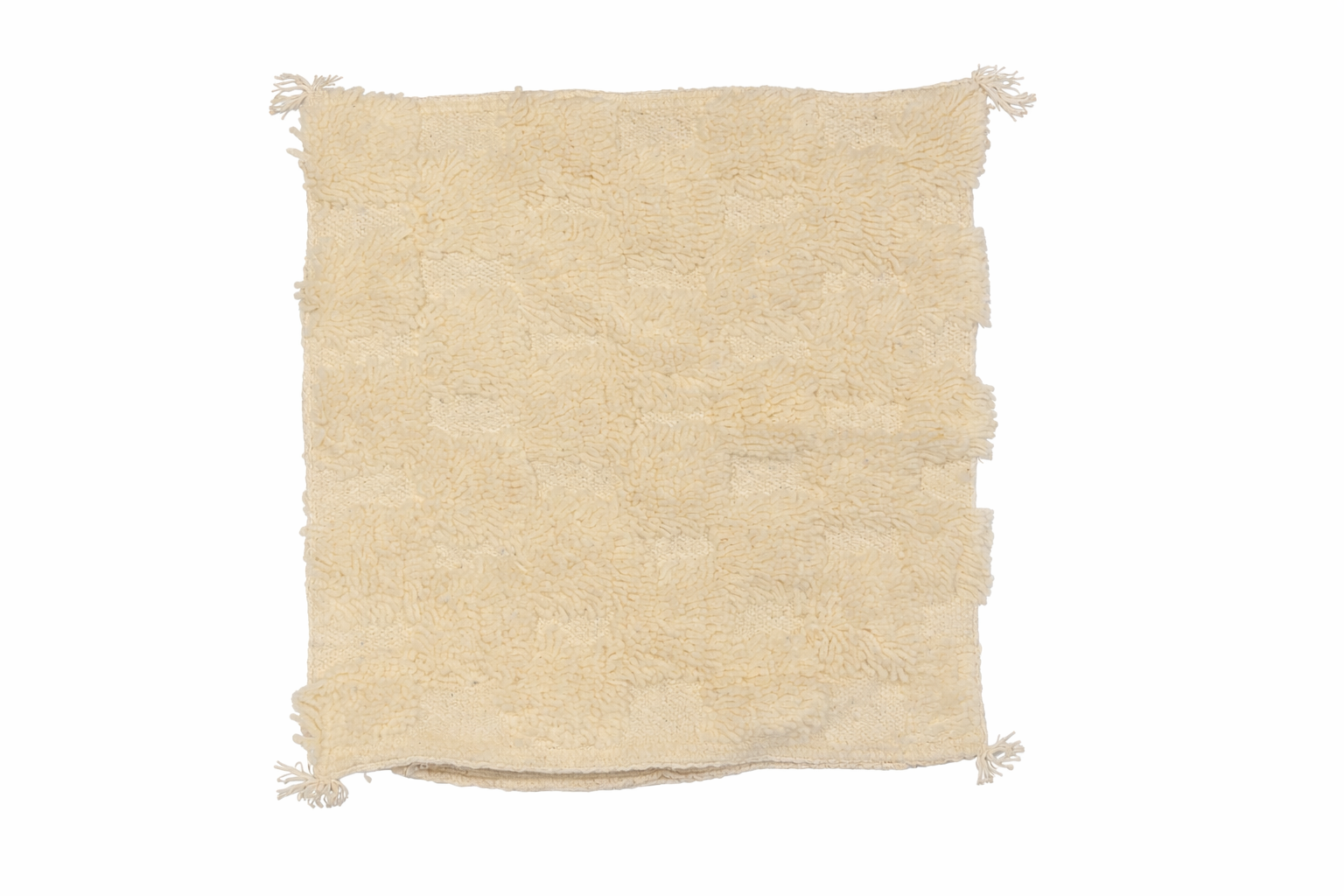 Moroccan Textured Pillow Cover – Handmade Boho Decorative Cushion