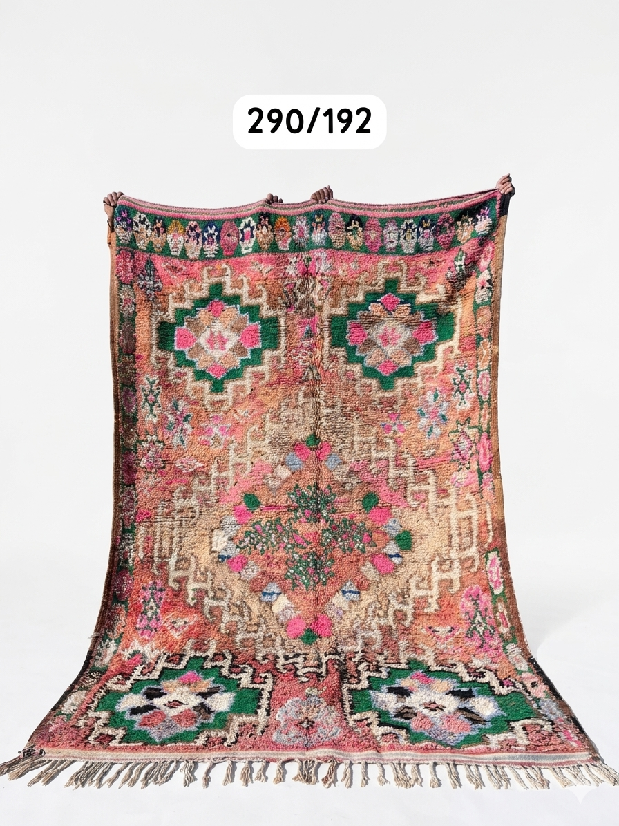 Vintage Moroccan Boujaad Rug – 290 × 192 cm